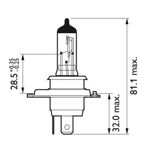 Philips Vision Moto headlamp bulb H4 BULBS Philips