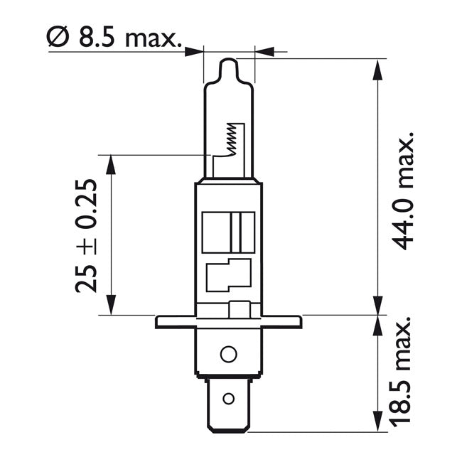 Philips Vision headlamp bulb H1 BULBS Philips