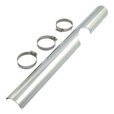 Flt Header Heat Shield, Lower Right. Chrome Exhaust Heat Shields Mcs