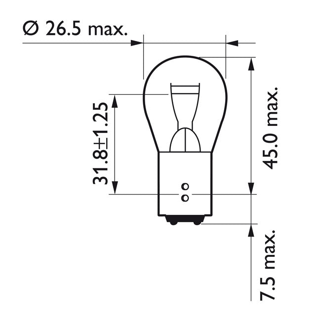 Philips VisionPlus taillight light bulb P21/5W BULBS Philips