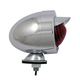 Bullet Marker Light. Chrome. Red Lens. Sf. Stud Mount. Visor Turn Signals Mcs