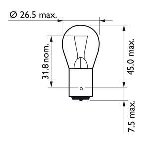 Philips SilverVision turn signal light bulb PY21W BULBS Philips