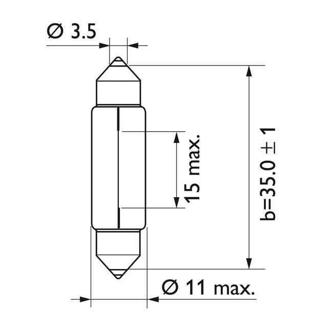 Philips Festoon light bulb C5W BULBS Philips