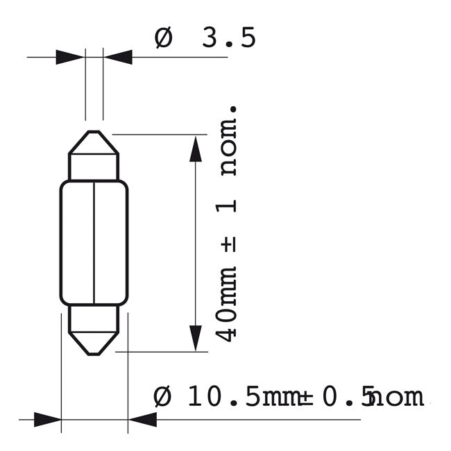 Philips Festoon light bulb Festoon T10,5X43 BULBS Philips