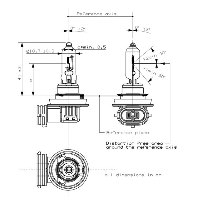 Philips headlamp bulb H9 BULBS Philips