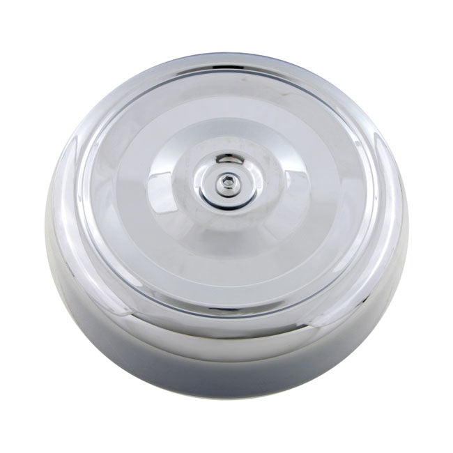 Air Cleaner Cover, Bobber Style. 7" Diameter. Chrome Aircleaner Covers Mcs