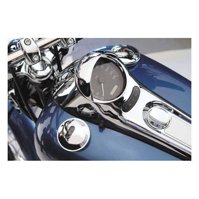 National Cycle, Speedo Visor. Chrome Speedometer Trims National Cycle