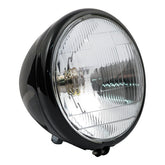 6 1/2" Springer Headlamp Assembly. 6v. Black Headlamps Mcs