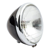 6 1/2" Springer Headlamp Assembly. 12v. Black/Chrome Headlamps Mcs