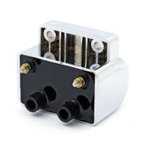 Late Oem Style Ignition Coil. 12v, 5 Ohm. Chrome Coils Mcs