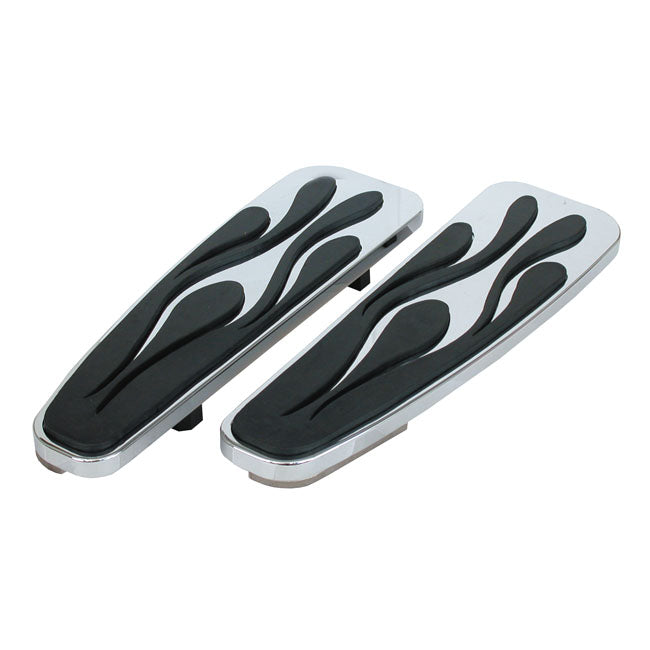 Flamed Floorboards. Chrome Floorboards Mcs