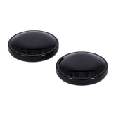 Gas Cap Set, Late Style. Gloss Black Gas Cap Mcs