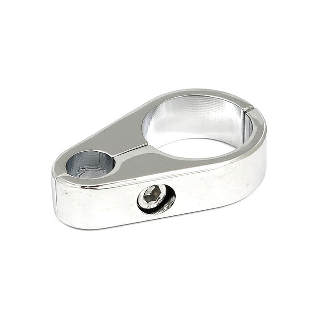 2 Piece Frame Cable Clamp. Clutch. Chrome Cable Clamps Mcs