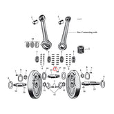 Pinion Shaft (Right Side) & Long Conrod Rollers, +.0010" Rollers Mcs