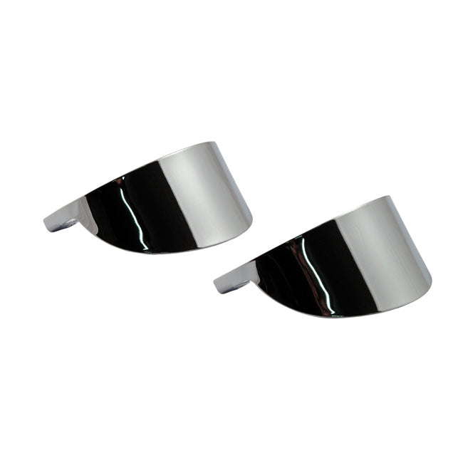 Smooth Turn Signal Visor Set. Chrome Visors Turn Signals Mcs