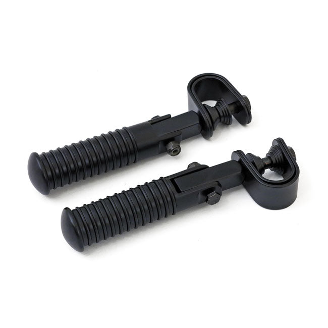 O Ring Foot Peg Set. Clamp On. Chrome Footpegs Mcs