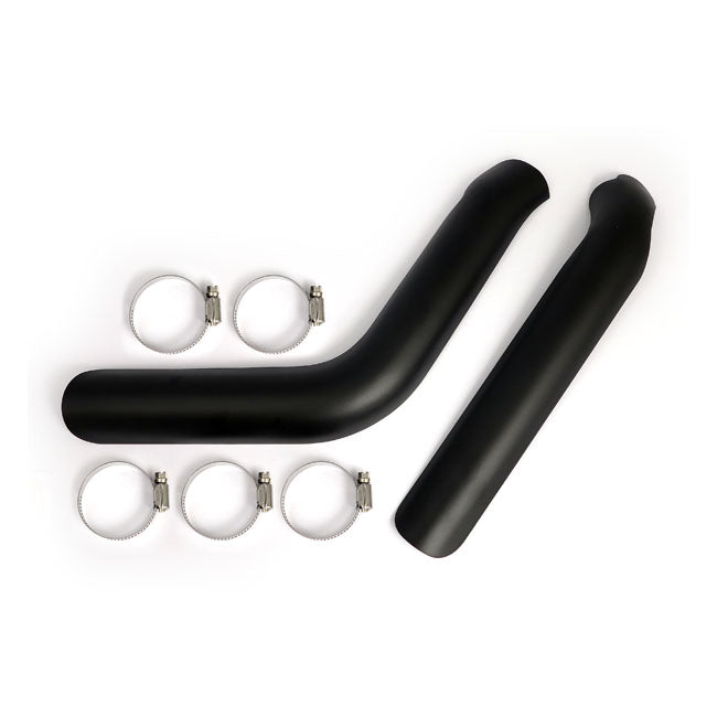 Big Twin Plain Heat Shield Set Black Exhaust Heat Shields Mcs