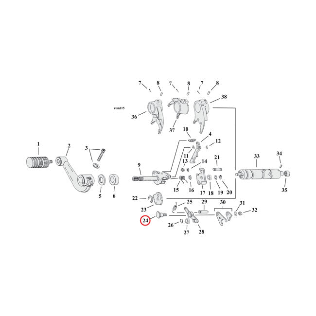 Screw, Detent Arm Transmission Shifter Parts Mcs
