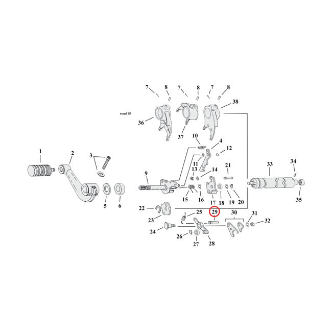 Grooved Pin, Transmission Shifter Parts Mcs