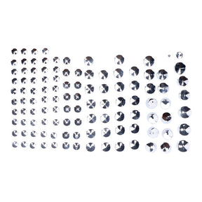 Smoothtopps, Push On Cover Set (111pc). Chrome Bolt Covers Usa Sizes Mcs