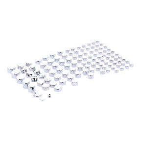 Smoothtopps, Push On Cover Set (111pc). Chrome Bolt Covers Usa Sizes Mcs