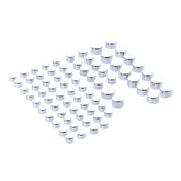 Smoothtopps, Push On Cover Set (75pc). Chrome Bolt Covers Usa Sizes Mcs