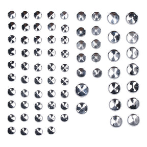 Smoothtopps, Push On Cover Set (75pc). Chrome Bolt Covers Usa Sizes Mcs