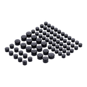 Smoothtopps, Push On Cover Set (75pc). Black Bolt Covers Usa Sizes Mcs