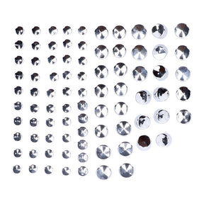 Smoothtopps, Push On Cover Set (83pc). Chrome Bolt Covers Usa Sizes Mcs