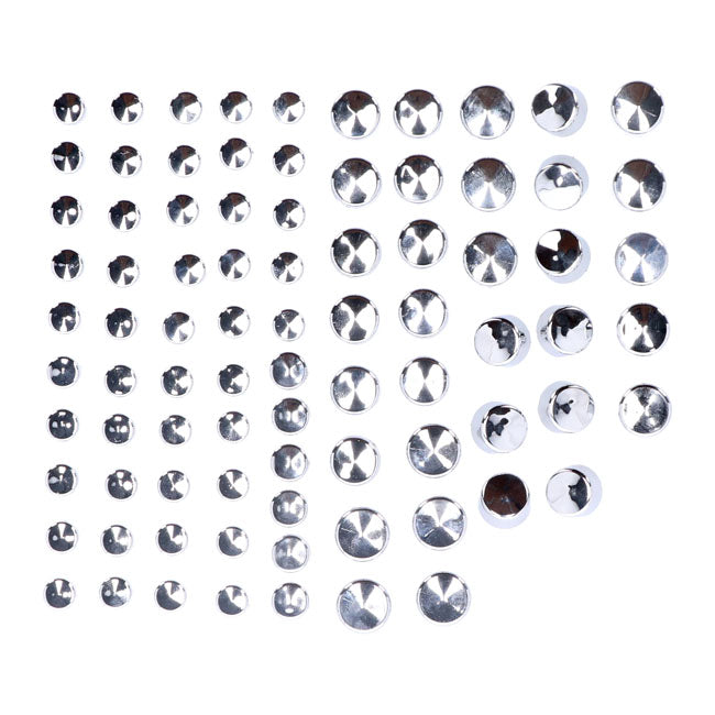 Smoothtopps, Push On Cover Set (83pc). Chrome Bolt Covers Usa Sizes Mcs