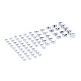 Smoothtopps, Push On Cover Set (76pc). Chrome Bolt Covers Usa Sizes Mcs