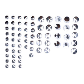 Smoothtopps, Push On Cover Set (76pc). Chrome Bolt Covers Usa Sizes Mcs