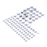 Smoothtopps, Push On Cover Set (86pc). Chrome Bolt Covers Usa Sizes Mcs