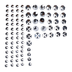 Smoothtopps, Push On Cover Set (86pc). Chrome Bolt Covers Usa Sizes Mcs