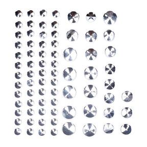 Smoothtopps, Push On Cover Set (77pc). Chrome Bolt Covers Usa Sizes Mcs