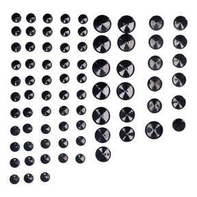 Smoothtopps, Push On Cover Set (77pc). Black Bolt Covers Usa Sizes Mcs