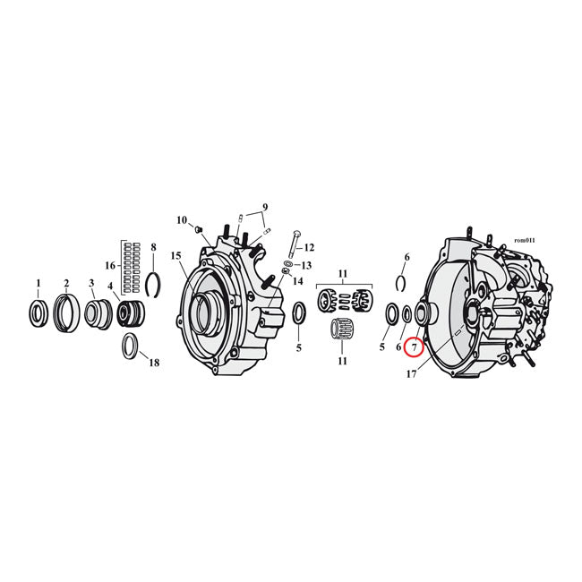 Pinion Shaft Bushing. Std Size Crankcase Bushings Mcs