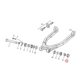 Lock Nut, Swingarm Bearing. Left Swingarms Assy Mcs