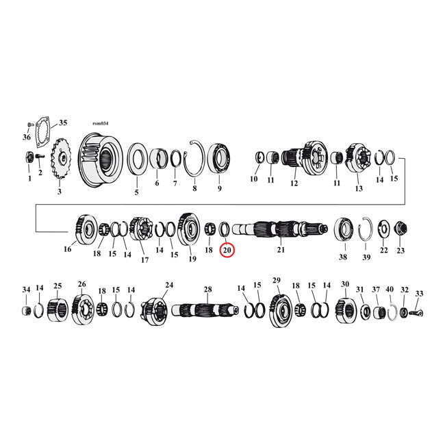 Spacer, Transmission Mainshaft Transmission Misc Mcs