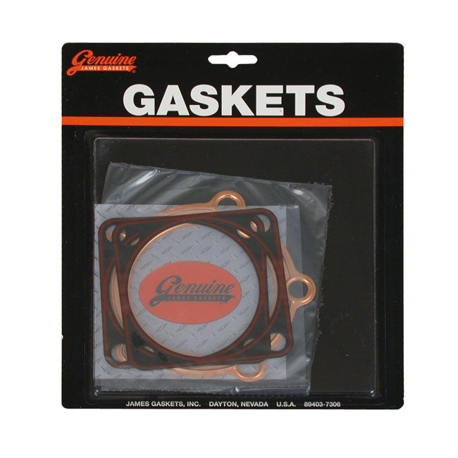 James, Knuckle head & base gasket kit. Copper/RCM CYLINDER HEAD AND BASE GASKET SETS James Gaskets