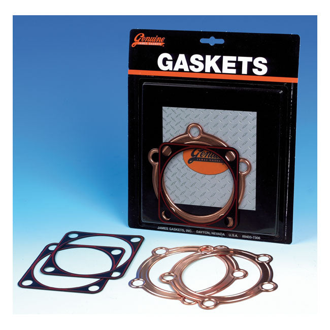 James, Knuckle head & base gasket kit. Copper/RCM CYLINDER HEAD AND BASE GASKET SETS James Gaskets