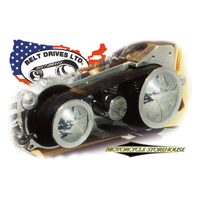 BDL, 3" Street Drive belt drive kit. Oil filter. Polished BELT DRIVE KITS Belt Drives Ltd.