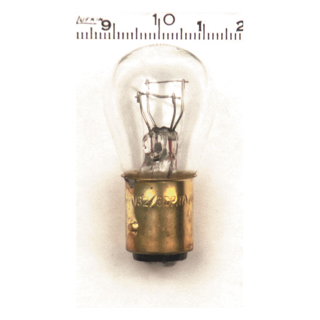 Stop/Taillight 12v Light Bulb. Repl. 1157. Clear Glass Bulbs Mcs