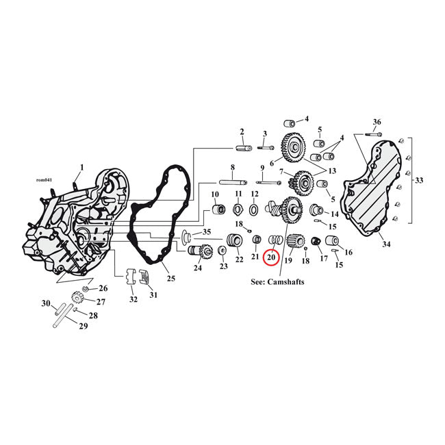 Spring, Pinion Seal Ring Cam Covers Mcs