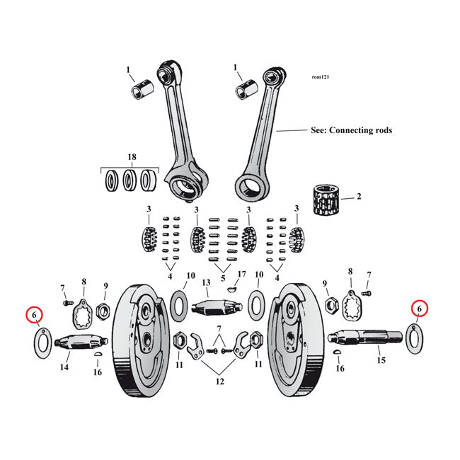 Flywheel Washer Sv, .070" (Outside) Flywheel Washers Mcs