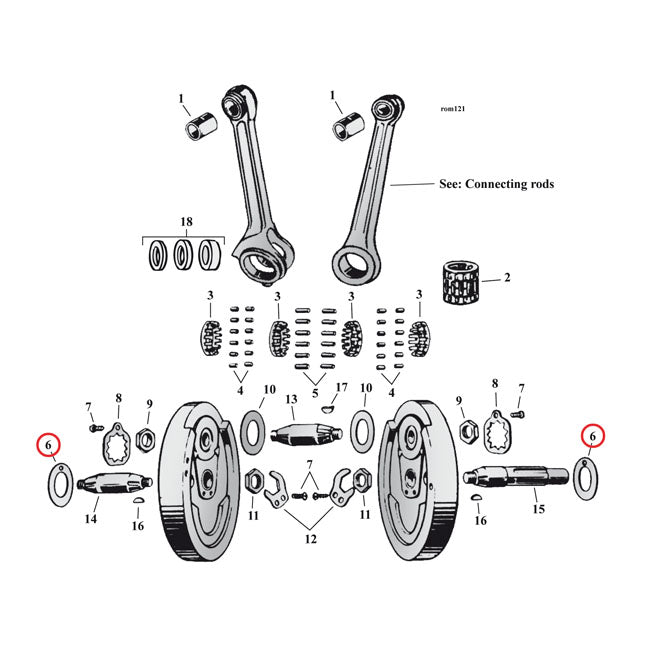 Flywheel Washer Sv, .074" (Outside) Flywheel Washers Mcs