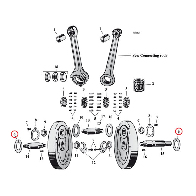 Flywheel Washer Sv, .082" (Outside) Flywheel Washers Mcs
