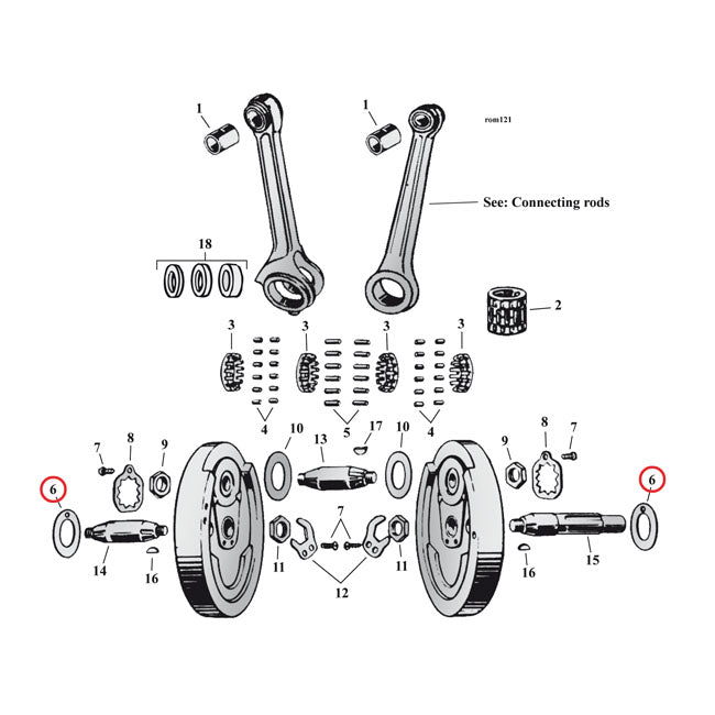 Flywheel Washer Sv, .098" (Outside) Flywheel Washers Mcs