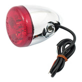 3 1 Led Bullet Taillight / Turn Signal Combo. Chrome. Red Turn Signals Mcs