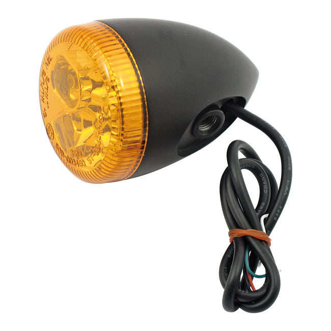 3 1 Led Bullet Taillight / Turn Signal Combo. Black. Amber Turn Signals Mcs